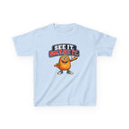 Kids Cookie T-Shirt — 'See It. Smash It.' Cartoon Cookie Character Graphic Tee