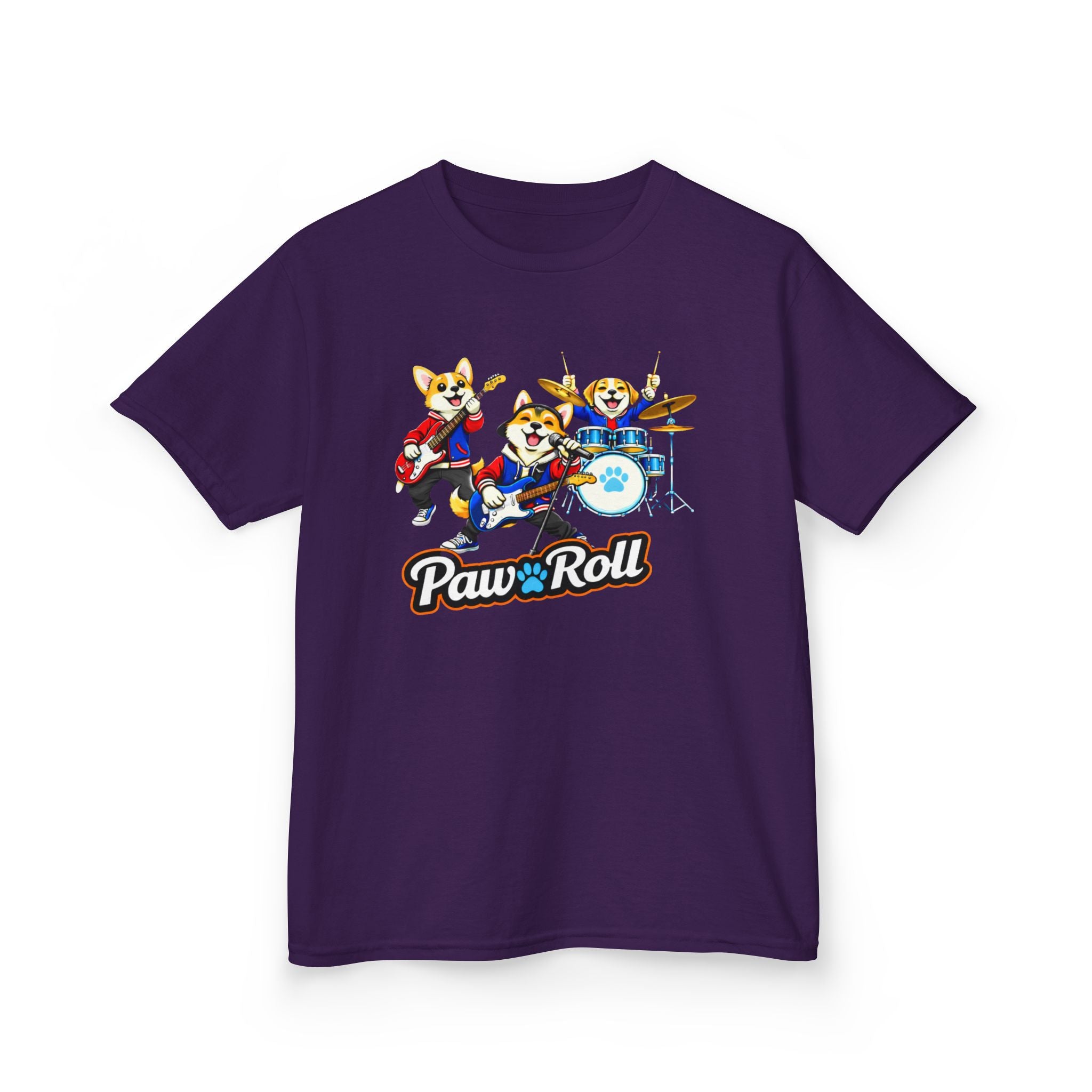 Kids Animal T-Shirt — 'Paw n’ Roll' Puppy Rock Band Graphic Tee