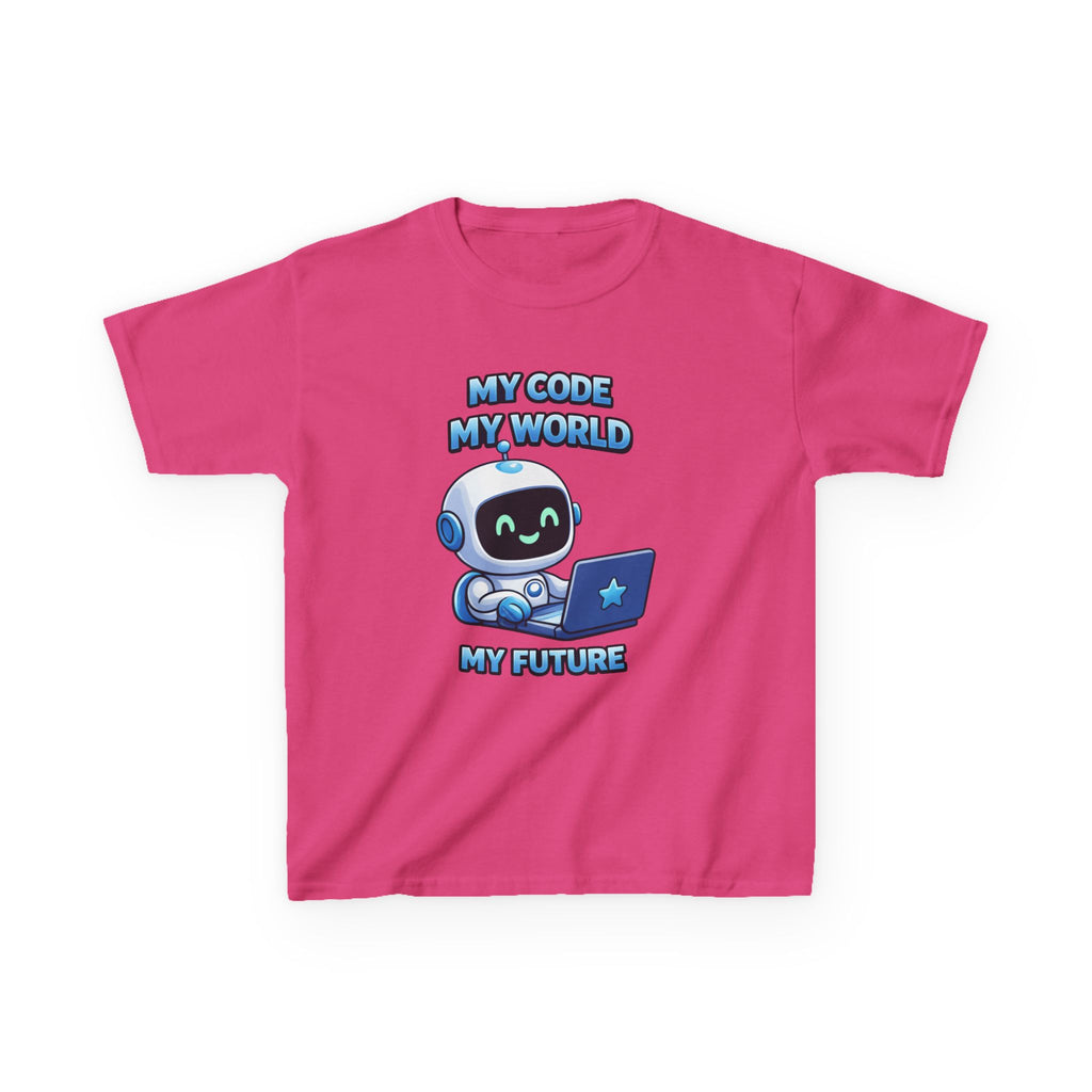 Kids Coding T-Shirt – My Code My World Graphic Tee