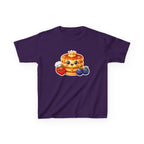 Kids Breakfast T-Shirt — 'Short Stack' Cute Pancake Stack with Smiling Berries Graphic Tee