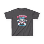 Kids Birthday T-Shirt — 'Birthday Quest Accepted' Gamer Birthday Graphic Tee