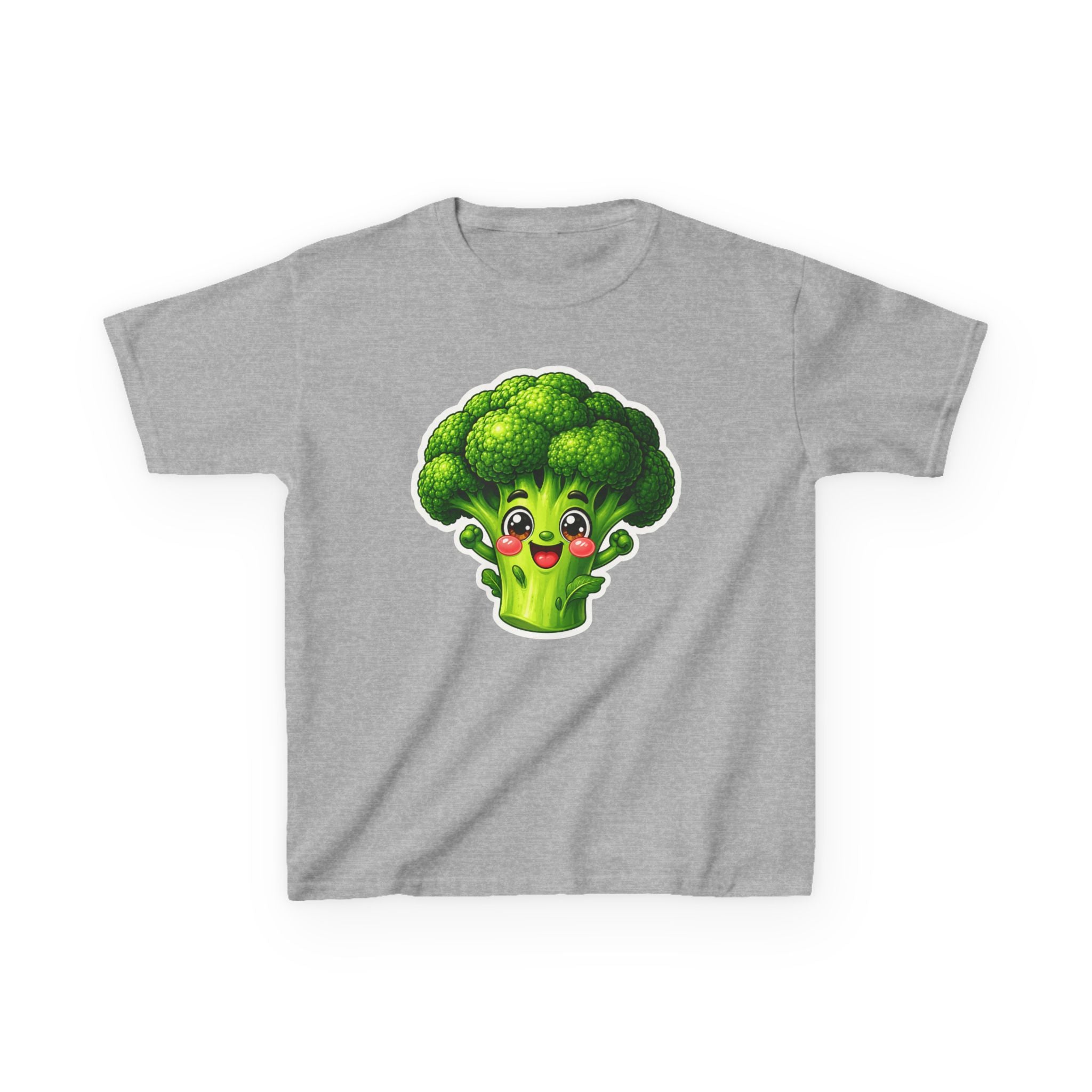 Kids Veggie T-Shirt — 'Eat Your Greens' Cute Smiling Broccoli Graphic Tee
