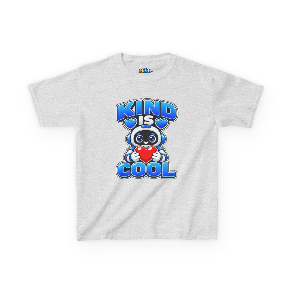 Kidxtr™ Kids Kindness T-Shirt — 'Kind Is Cool' Robot Heart Graphic Tee