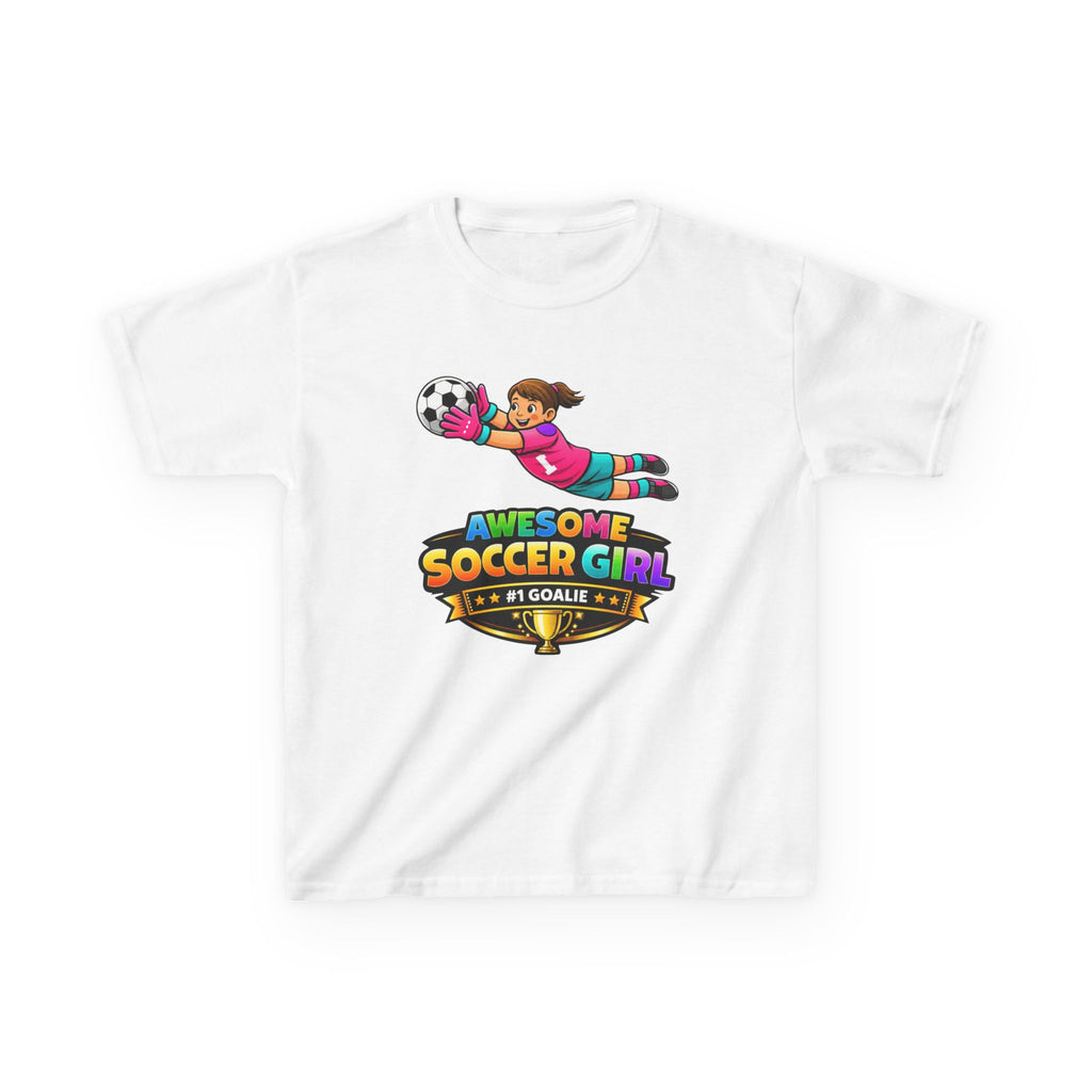 Kids Soccer Goalie T-Shirt – Dive & Save Graphic Tee