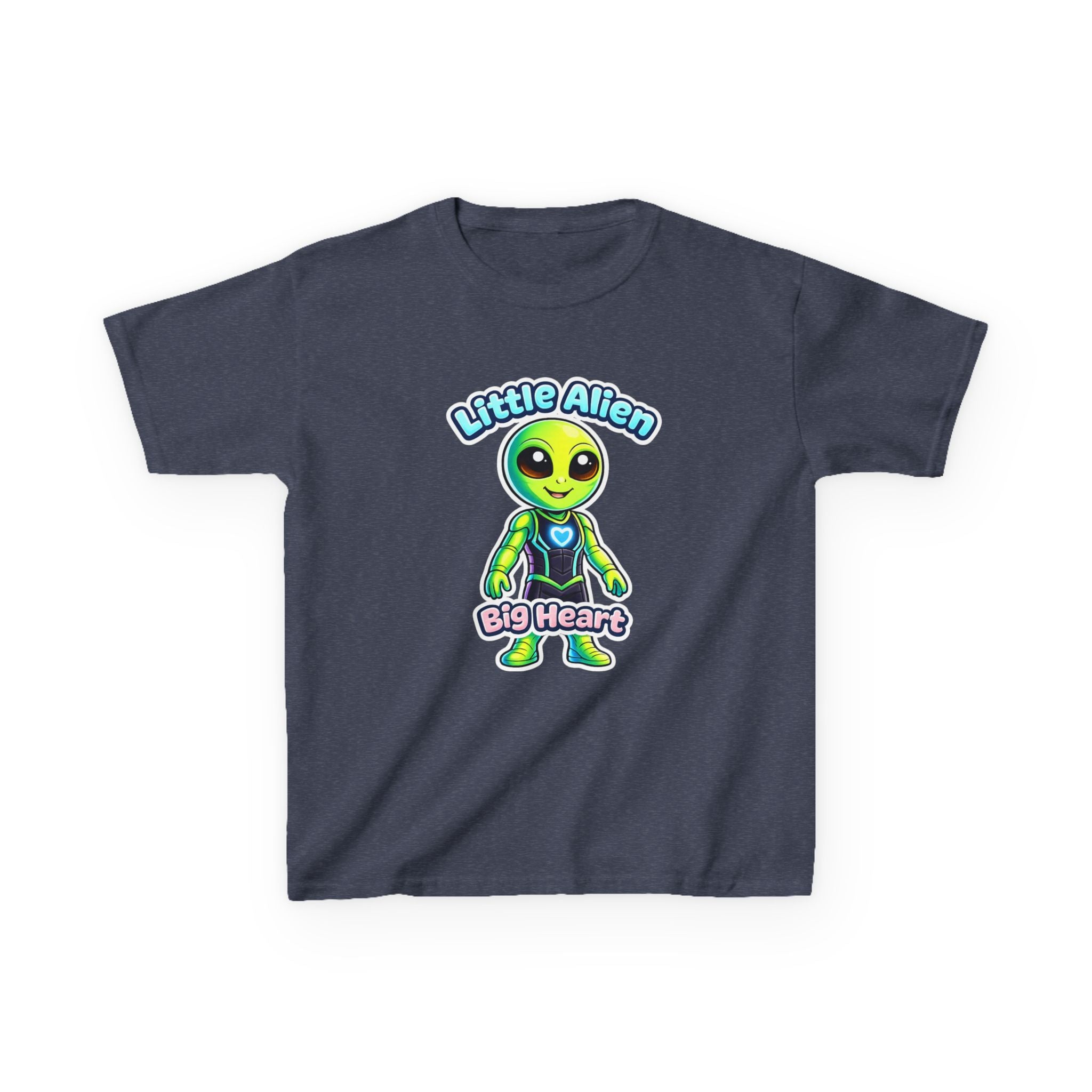 Kids Alien T-Shirt — 'Little Alien, Big Heart' Cute Space Graphic Tee