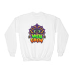 Kidxtr™ Kids Spider Sweatshirt — 'Web Crew' Cute Halloween Spider Graphic Crewneck