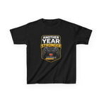 Kids Birthday T-Shirt — 'Another Year Stronger' +10 XP Level Up Graphic Tee