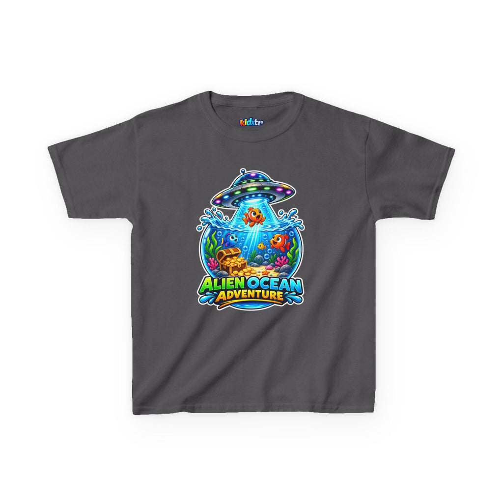 Kidxtr™ Kids Alien T-Shirt — 'Alien Ocean Adventure' UFO Fish Graphic Tee