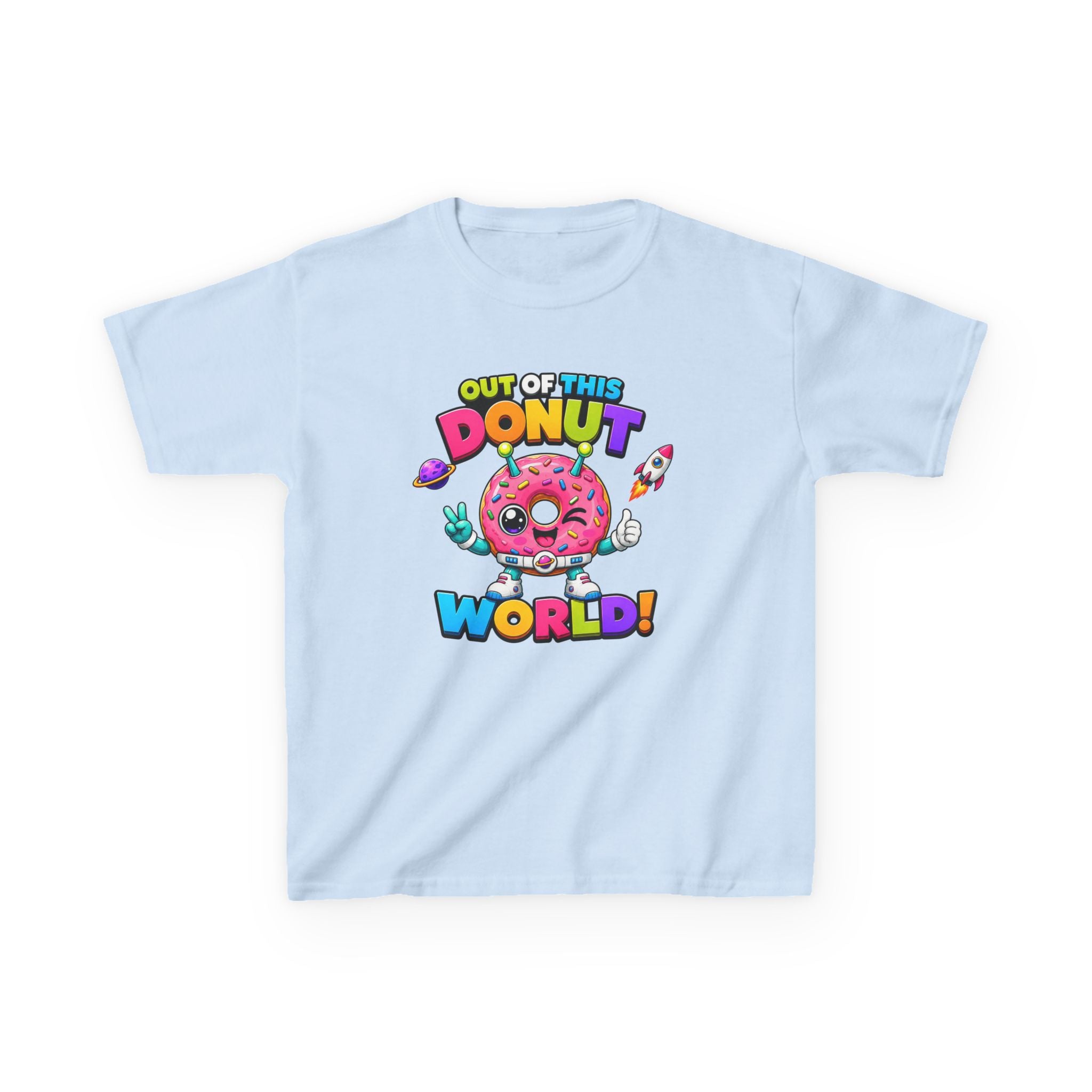 Kids Donut T-Shirt — 'Out of This Donut World!' Cute Space Donut Graphic Tee