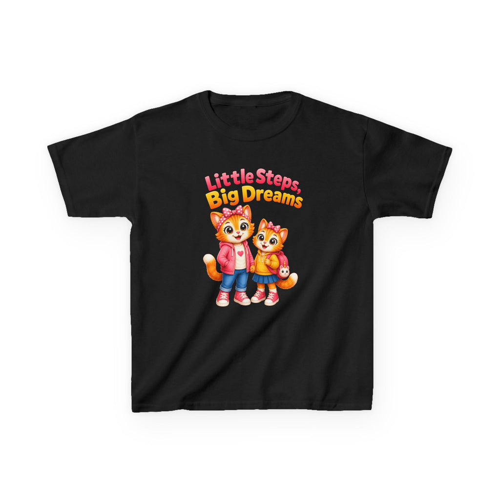 Kids Fox T-Shirt — 'Little Steps, Big Dreams' Cute Foxes Preschool Graphic Tee