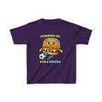 Kids Soccer T-Shirt — 'Powered by Fun & Soccer' Burger Graphic Tee