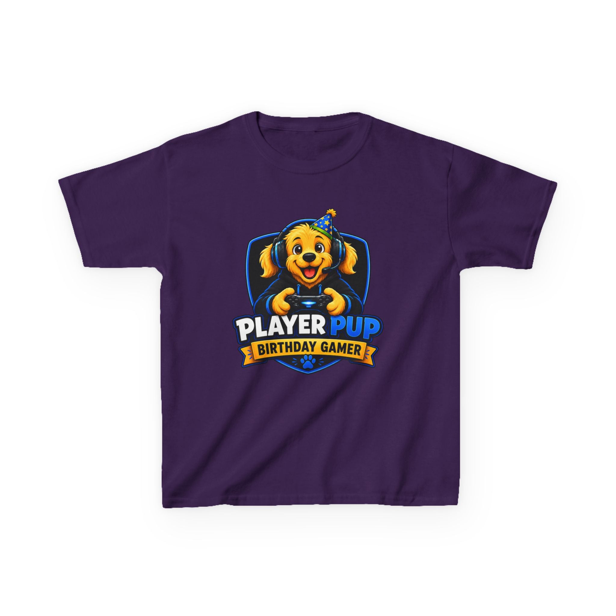 Kids T‑Shirt — "Player Pup" Birthday Gamer Graphic Tee