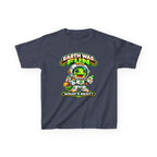 Kidxtr™ Kids Space T-Shirt — 'Earth Was Fun, What’s Next?' Cosmic Dino Graphic Tee