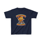 Kids BMX T-Shirt — 'Pizza Power' Cute Pizza Character Riding Bike Graphic Tee