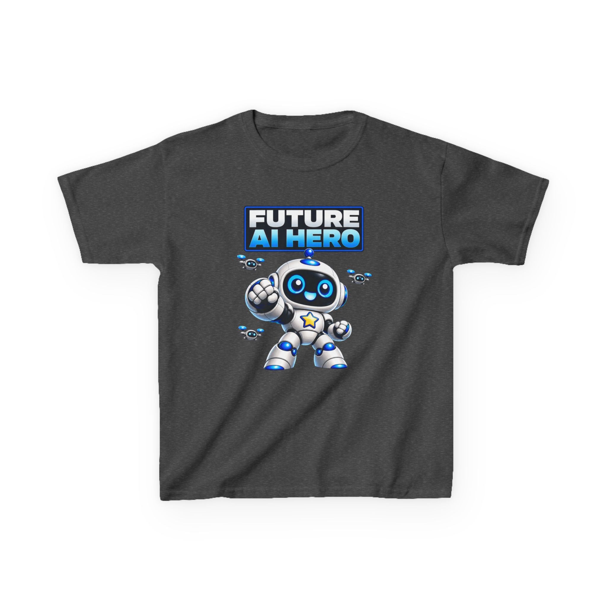 Kids Robot T-Shirt — 'Future AI Hero' Robot Graphic Tee