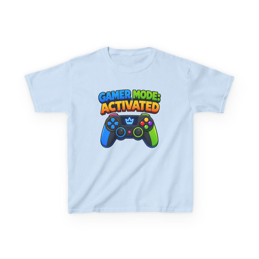 Kids Gamer T-Shirt — 'Gamer Mode Activated' Colorful Game Controller Tee