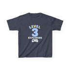 Kids Birthday Gaming T-Shirt — 'Level 3 Exploring' Gamer Graphic Tee