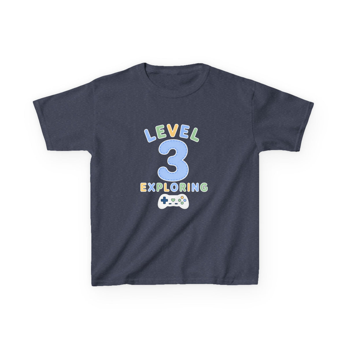 Kids Birthday Gaming T-Shirt — 'Level 3 Exploring' Gamer Graphic Tee