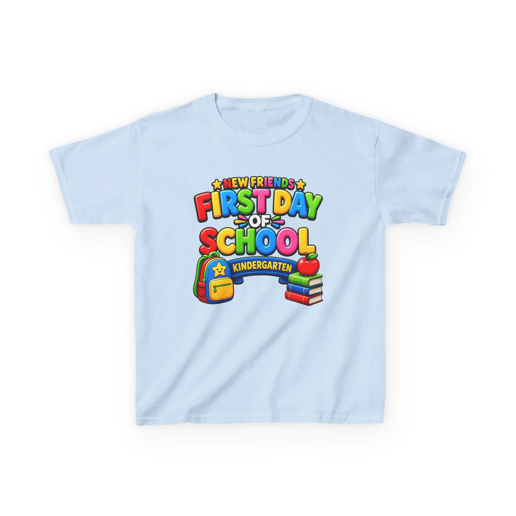 Kids Kindergarten T-Shirt — 'New Friends' First Day of School Graphic Tee