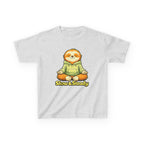 Kids Animal T-Shirt — 'Slow & Steady' Meditating Sloth Graphic Tee