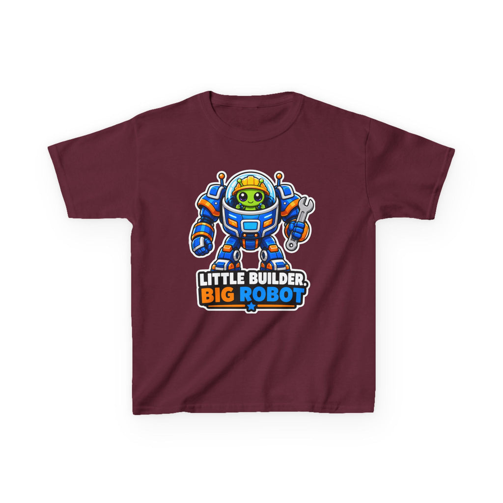 Kids Robot T-Shirt — 'Little Builder, Big Robot' Cute Robot Graphic Tee