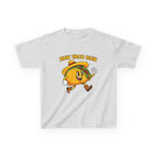 Kids Funny T-Shirt — 'Run Taco Run!' Cute Running Taco Graphic Tee