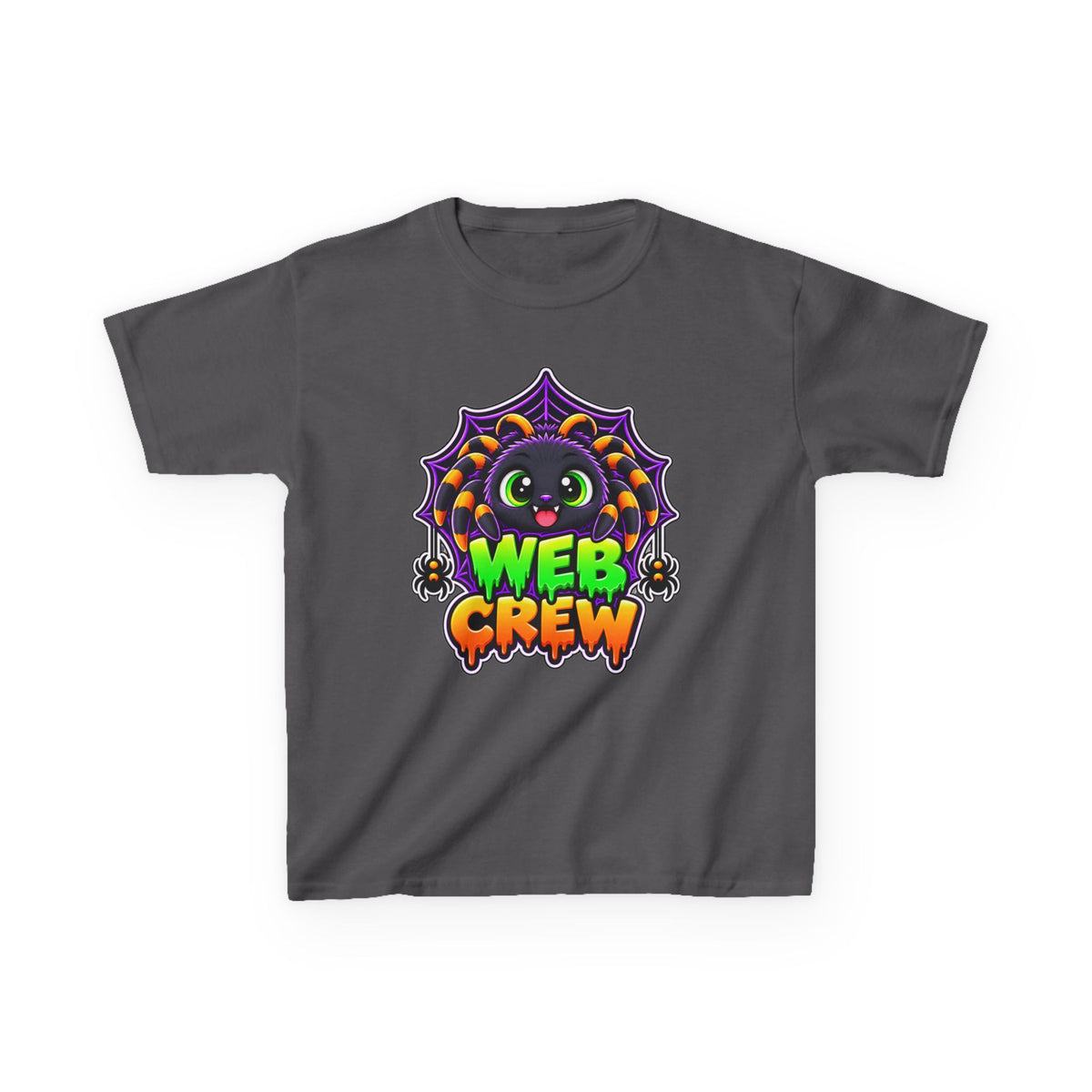 Kidxtr™ Kids Spider Web T-Shirt — 'Web Crew' Halloween Graphic Tee