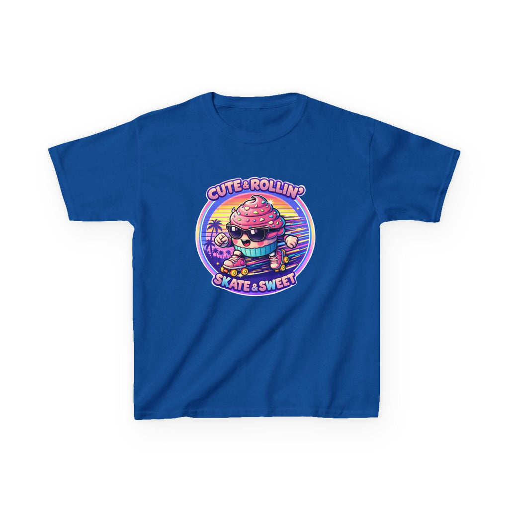 Kids Cupcake T-Shirt — 'Sweet Moves' Skateboarding Cupcake Graphic Tee