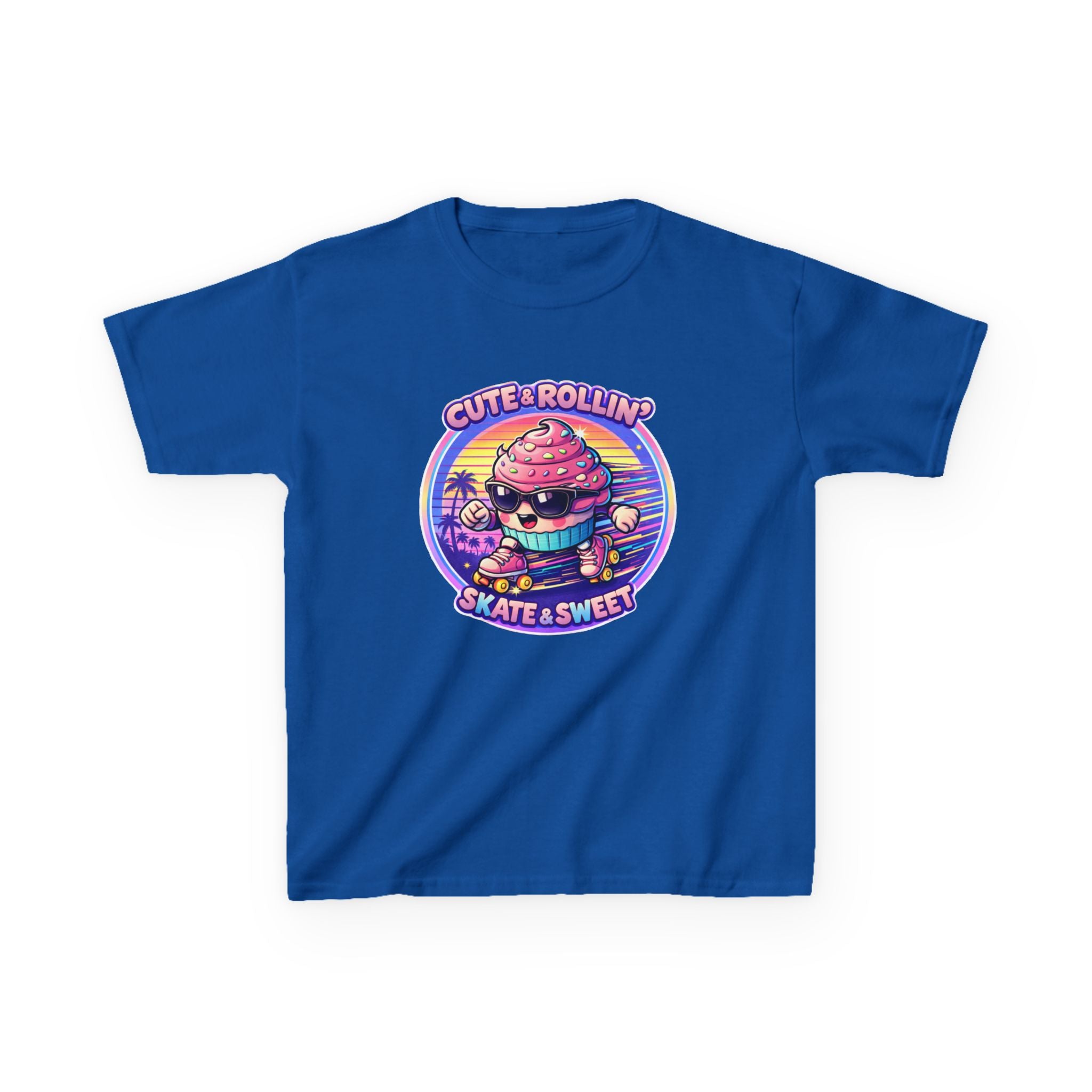 Kids Cupcake T-Shirt — 'Sweet Moves' Skateboarding Cupcake Graphic Tee