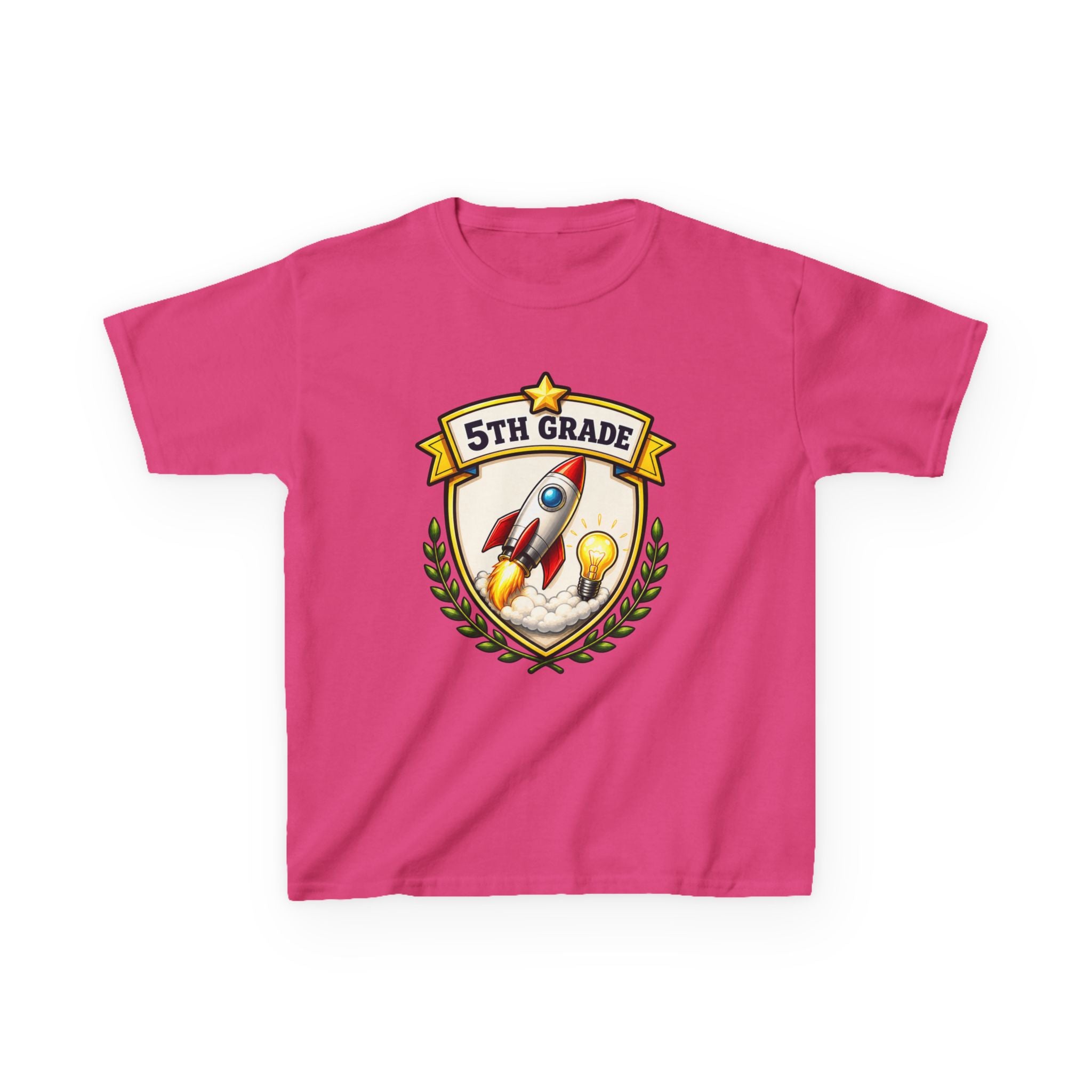 Kids School T-Shirt — '5th Grade Rocket' Back to School Graduation Graphic Tee