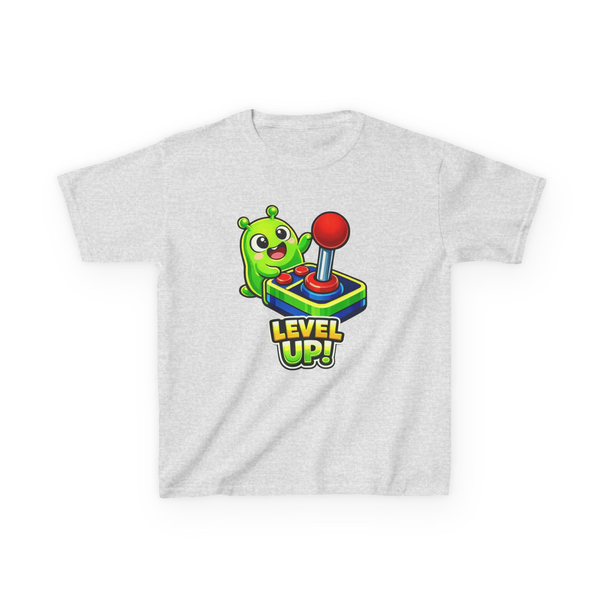 Kids Gamer T-Shirt — 'Level Up!' Gamer Alien Graphic Tee