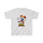 Kids Soccer T-Shirt — 'Puppy Power' Cute Soccer Player Dog Graphic Tee