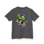 Kidxtr™ Kids Alien T-Shirt — 'Skate or Alien' Skateboard Graphic Tee