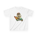 Kids Raccoon T-Shirt – Scooter Rider Graphic Tee