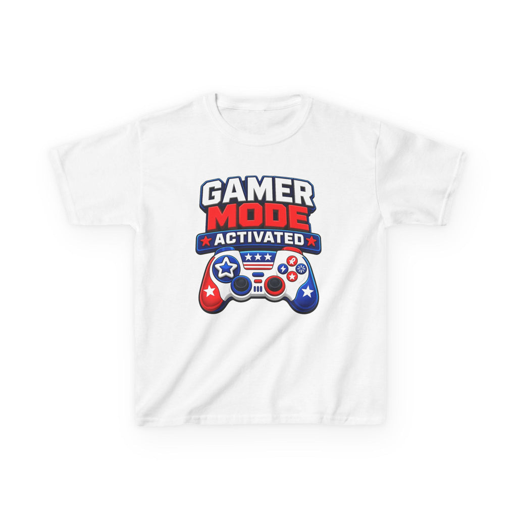 Kids Gamer T-Shirt — "Fireworks Mode Activated" Patriotic Tee