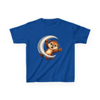 Kids Animal T-Shirt — 'Moon Snuggler' Cute Otter on Moon Graphic Tee