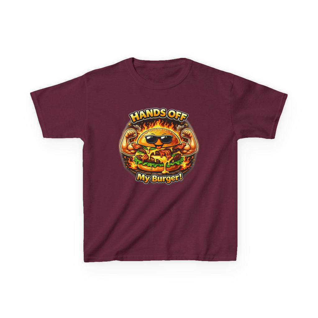 Kids T-Shirt — "Hands Off My Burger!" Funny Burger Graphic Tee