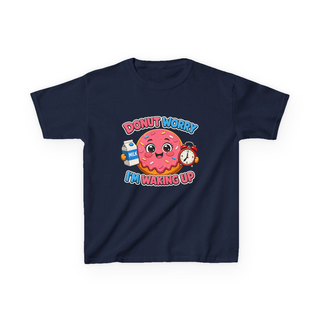 Kids Donut T-Shirt — 'Donut Worry' Cute Breakfast Cartoon Graphic Tee