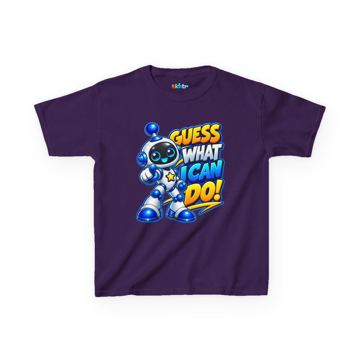 Kidxtr™ Kids Robot T-Shirt — 'Guess What I Can Do' Robot Graphic Tee