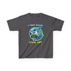 Kids Shark T-Shirt — 'Level Up' Gaming Graphic Tee