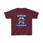 Level Up Kindergarten Robot Kids T‑Shirt — Back to School Shirt for Boys & Girls