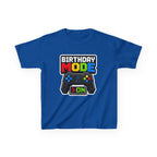 Kids Birthday T-Shirt — 'Birthday Mode On' Video Game Controller Graphic Tee
