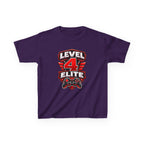 Kids Gamer T-Shirt — 'Level 4 Elite' Gamer Badge Graphic Tee