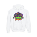 Kidxtr™ Kids Spider Hoodie — 'Web Crew' Cute Halloween Spider Graphic Hoodie