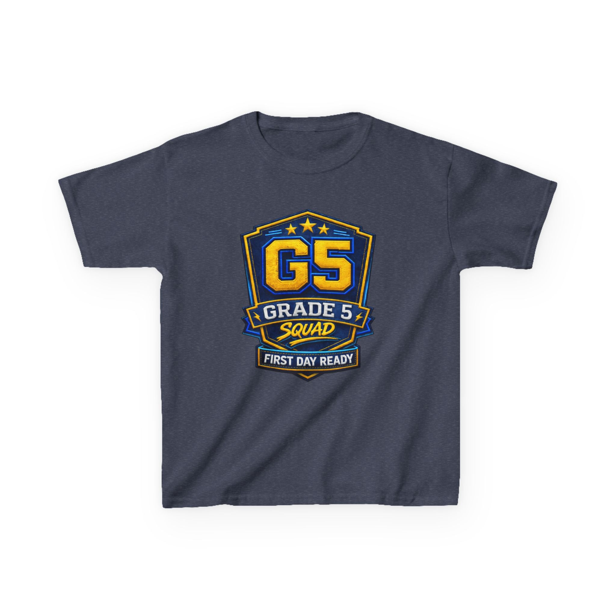 Grade 5 Squad Kids T‑Shirt — "G5 Grade 5 Squad: First Day Ready" Back‑to‑School Tee