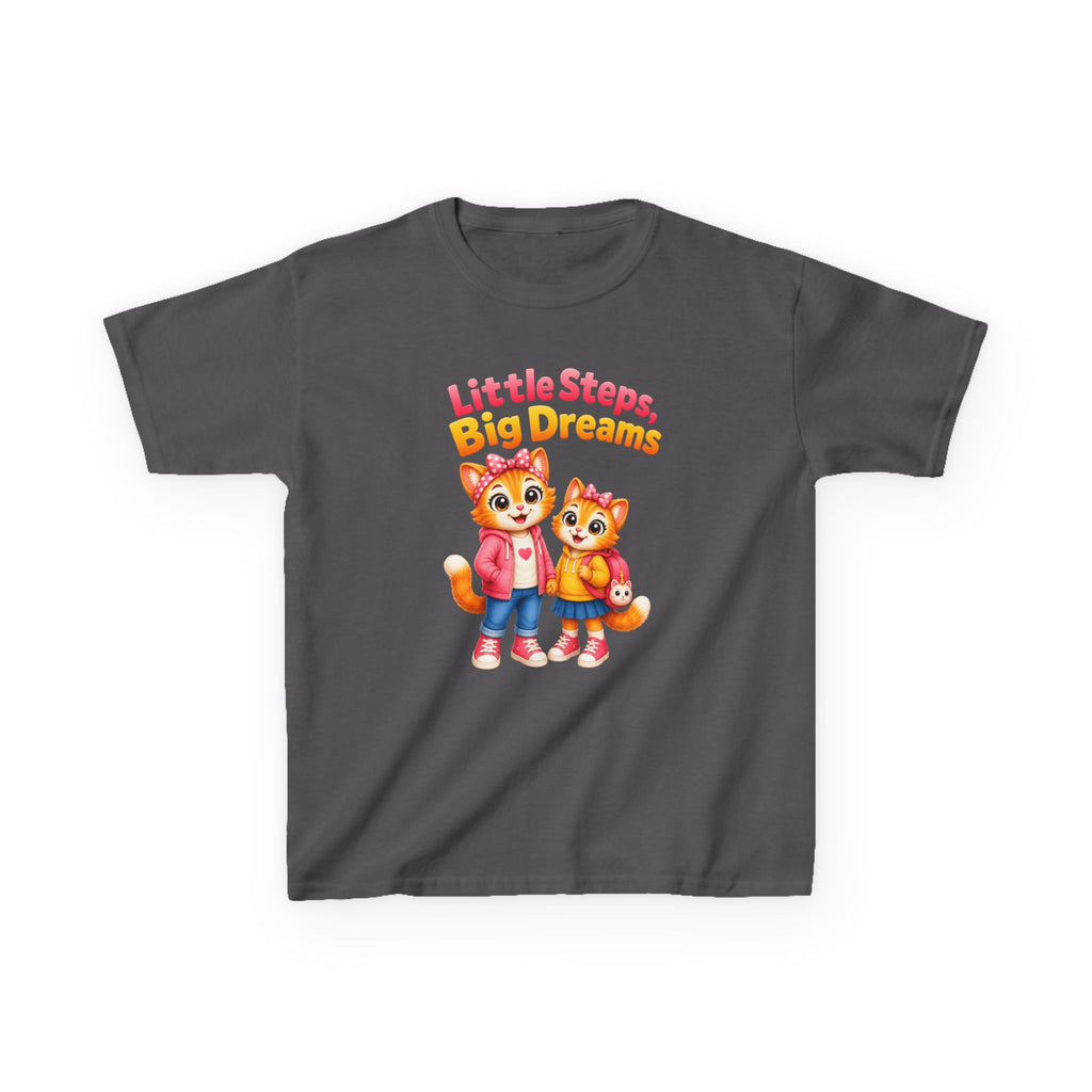 Kids Fox T-Shirt — 'Little Steps, Big Dreams' Cute Foxes Preschool Graphic Tee