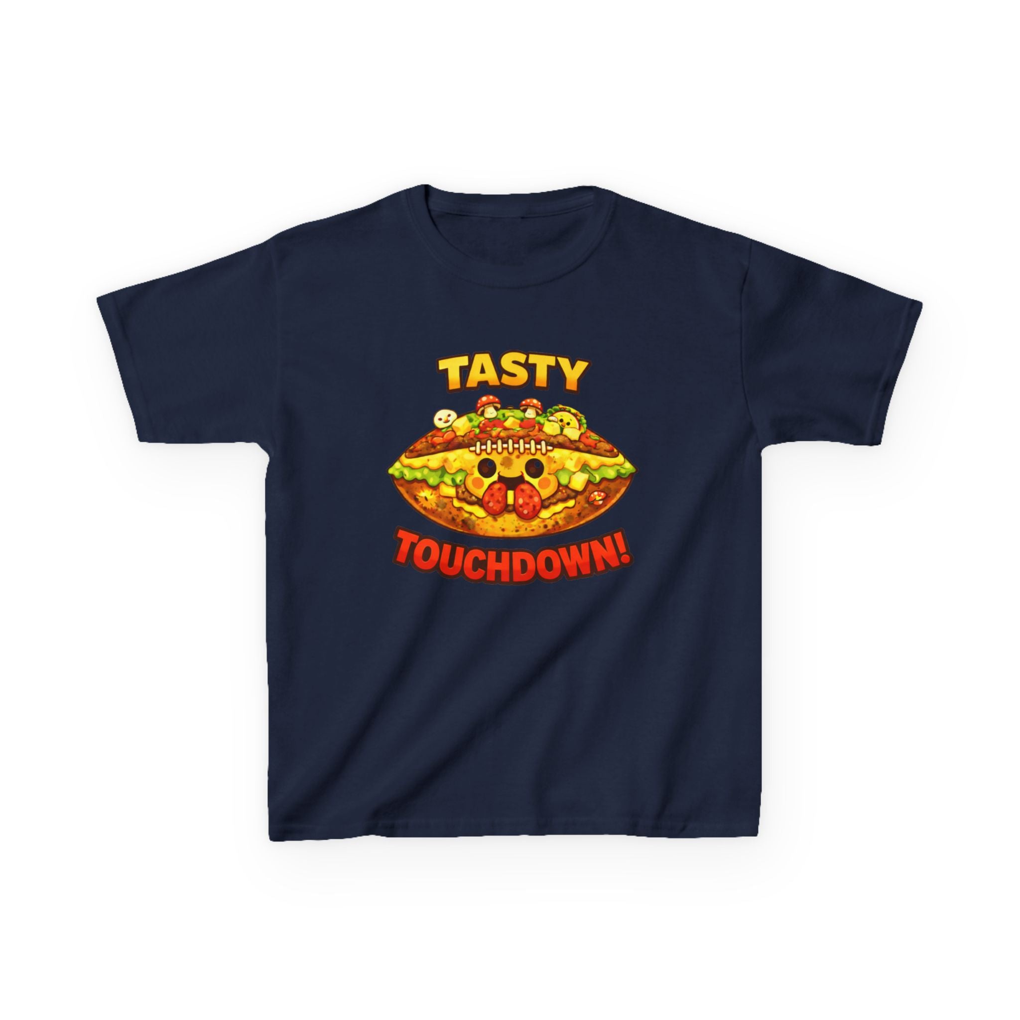 Kids Food T-Shirt – Football Pizza Graphic Tee