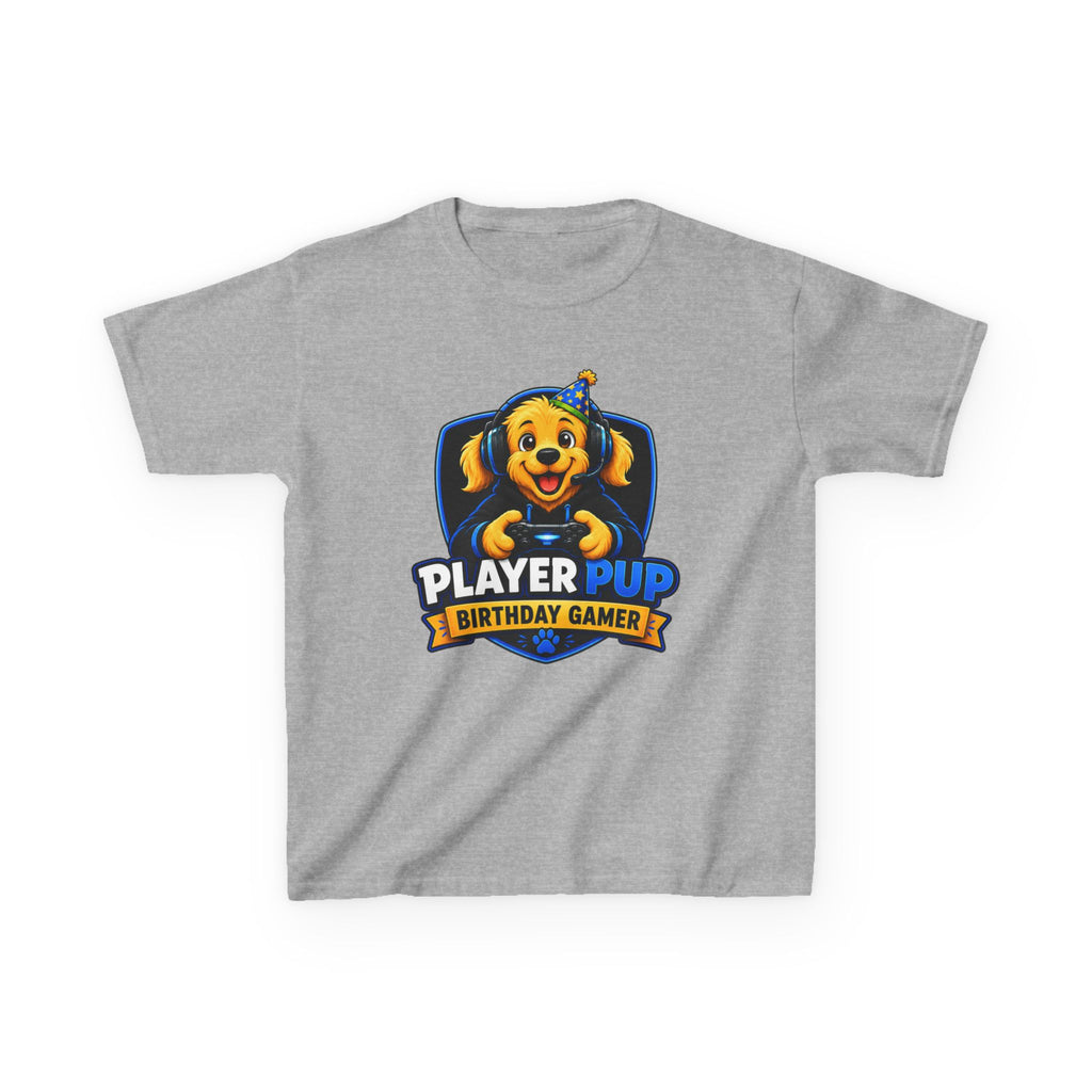 Kids T‑Shirt — "Player Pup" Birthday Gamer Graphic Tee