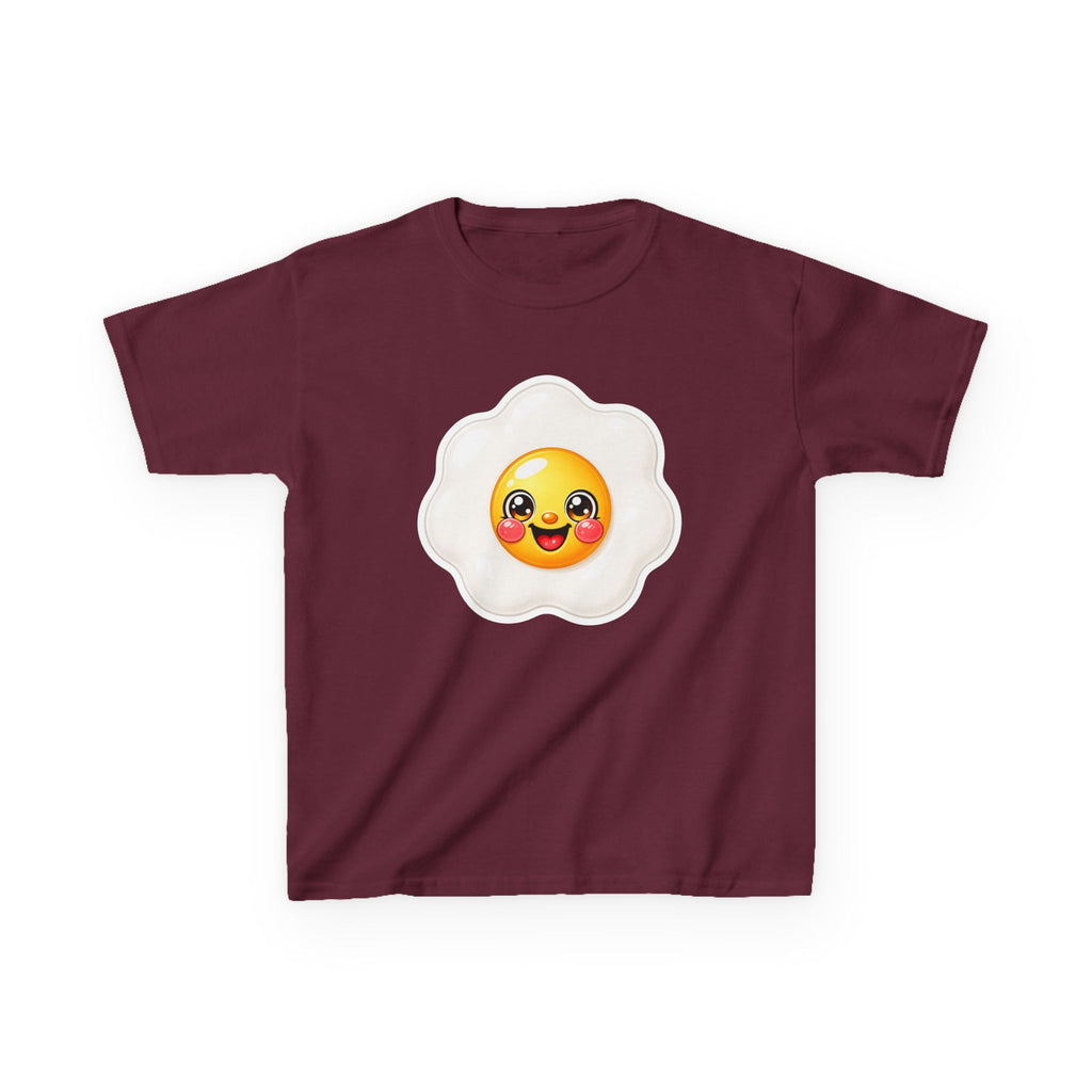 Kids Food T-Shirt — 'Sunny Side Up' Smiling Egg Emoji Graphic Tee