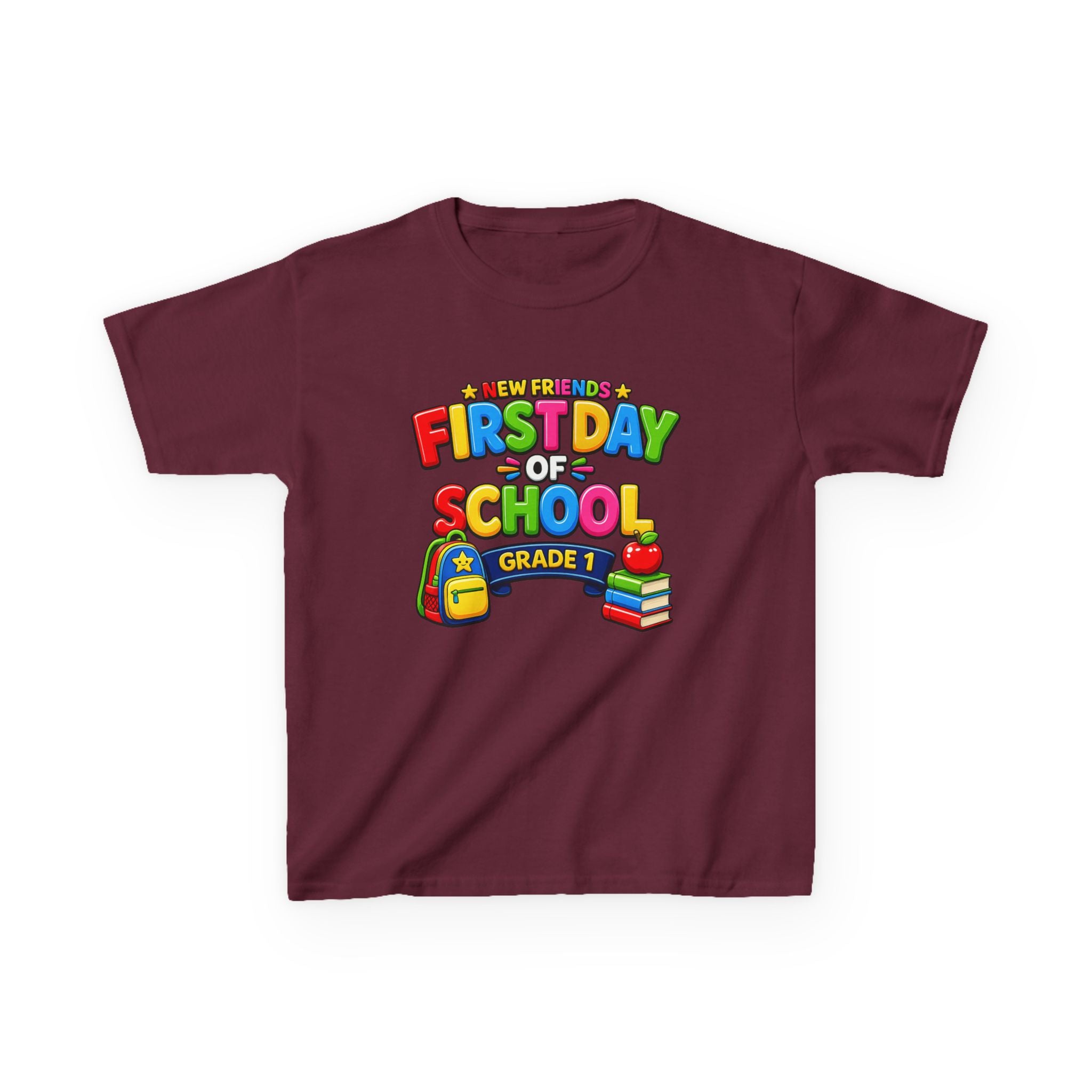 Kids School T-Shirt — 'Grade 1' First Day of School Back-to-School Graphic Tee